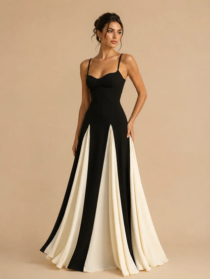 Serene Color Block Maxi Dress