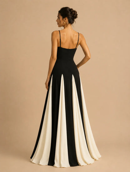 Serene Color Block Maxi Dress