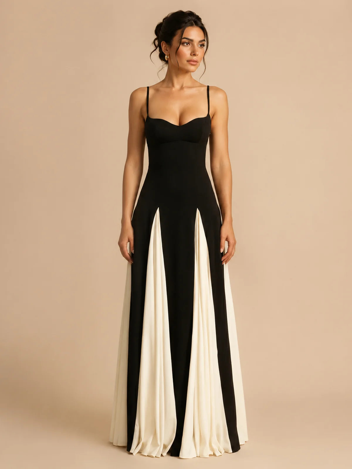 Serene Color Block Maxi Dress