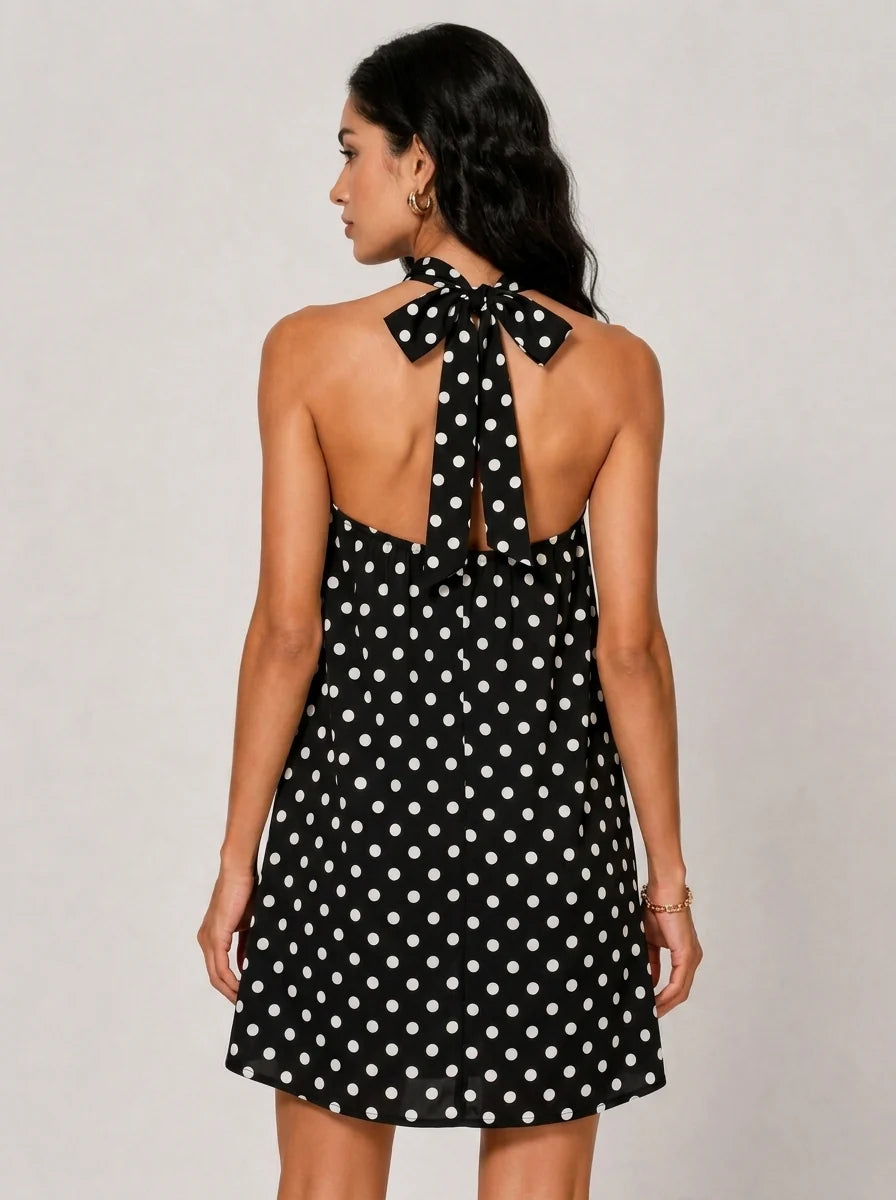 Lucia-Marina Print Mini Dress