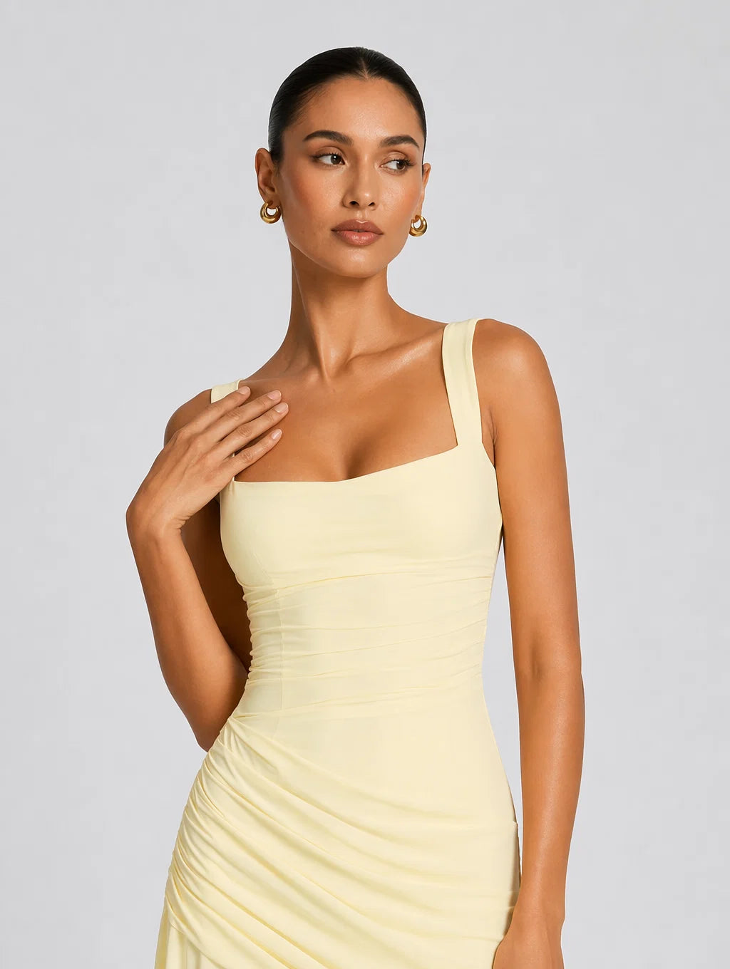 Lyla Side Ruched Maxi Dress