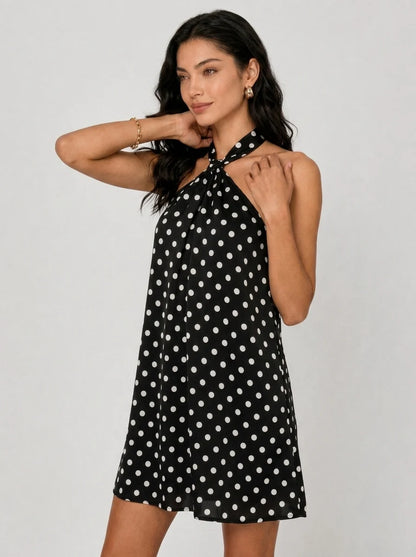 Lucia-Marina Print Mini Dress
