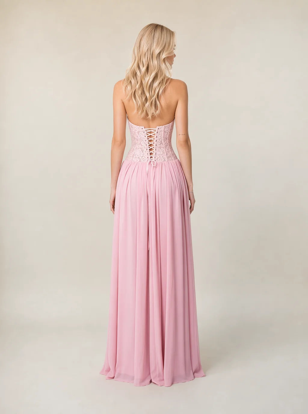 Lillian Corset Chiffon Maxi Dress