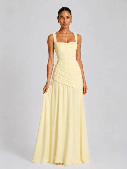 Lyla Side Ruched Maxi Dress