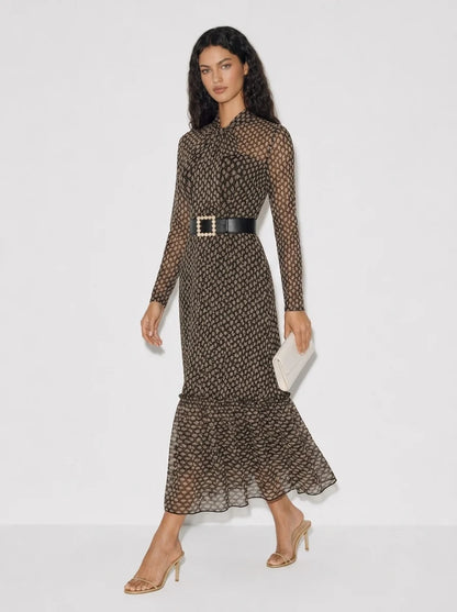 Amara Polka Dot Bow Maxi Dress
