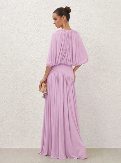 Marcella Pleated Cape Maxi Set
