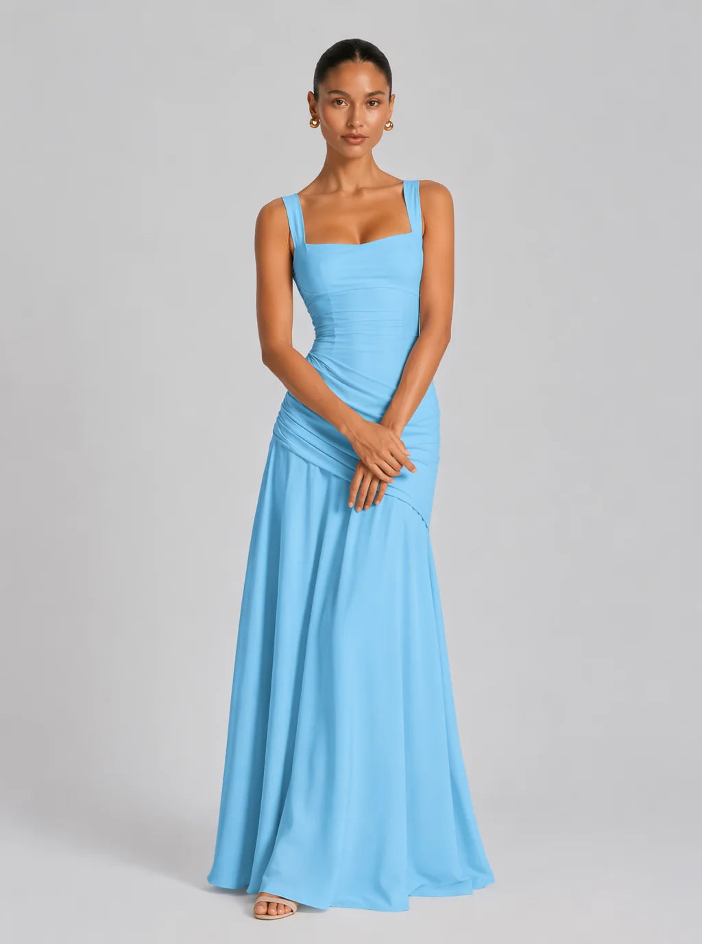 Lyla Side Ruched Maxi Dress