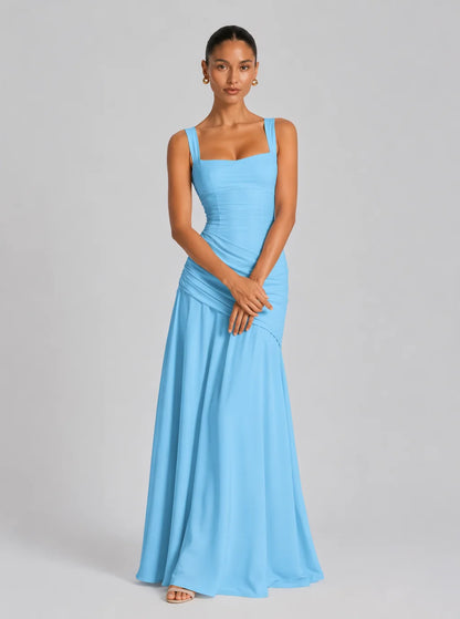 Lyla Side Ruched Maxi Dress