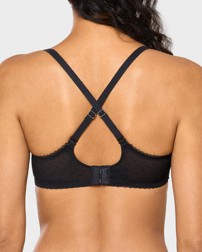 Lace Underwire Unlined Sheer Demi Balconette Bra