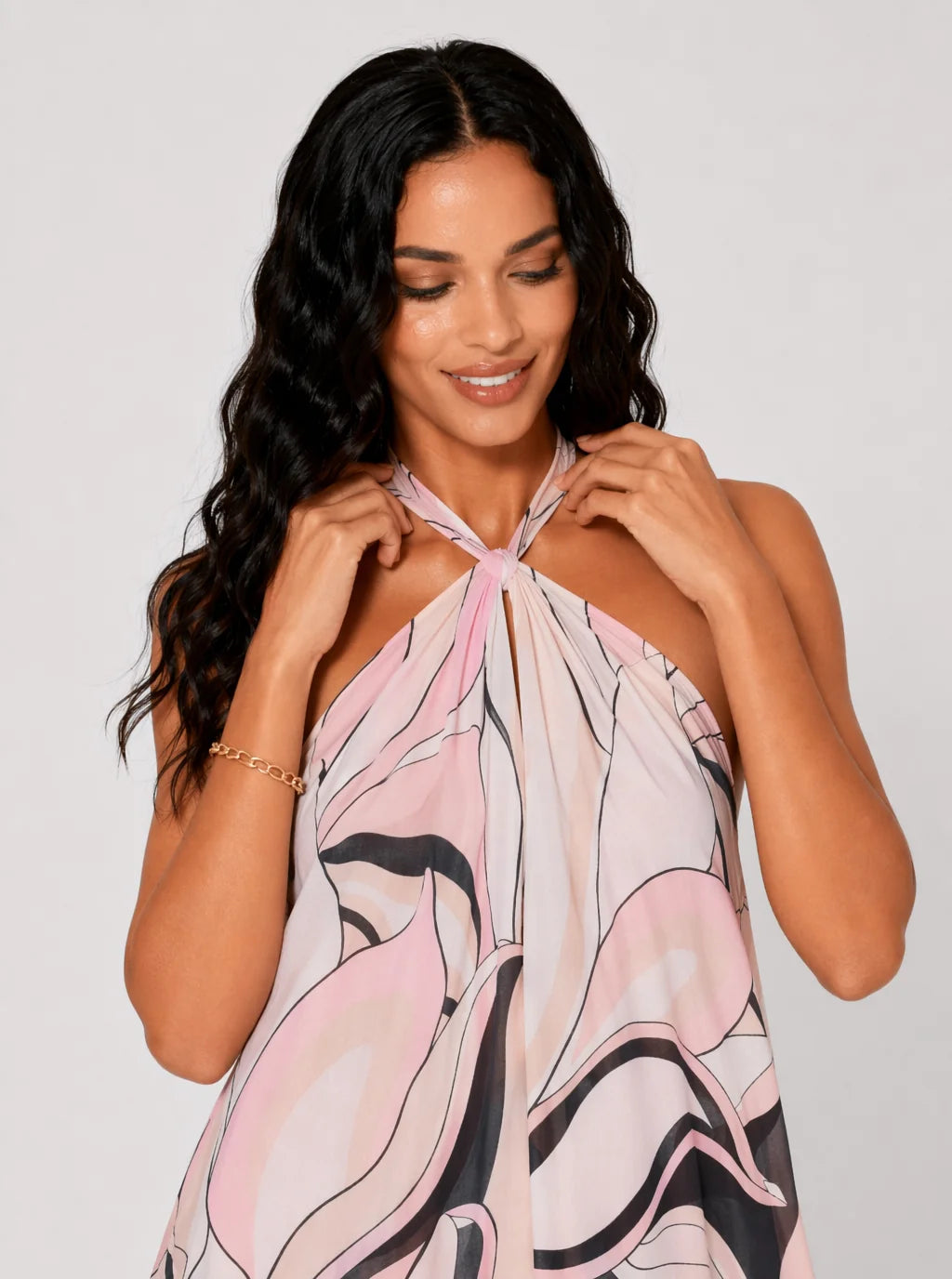 Lucia-Sophia Print Mini Dress