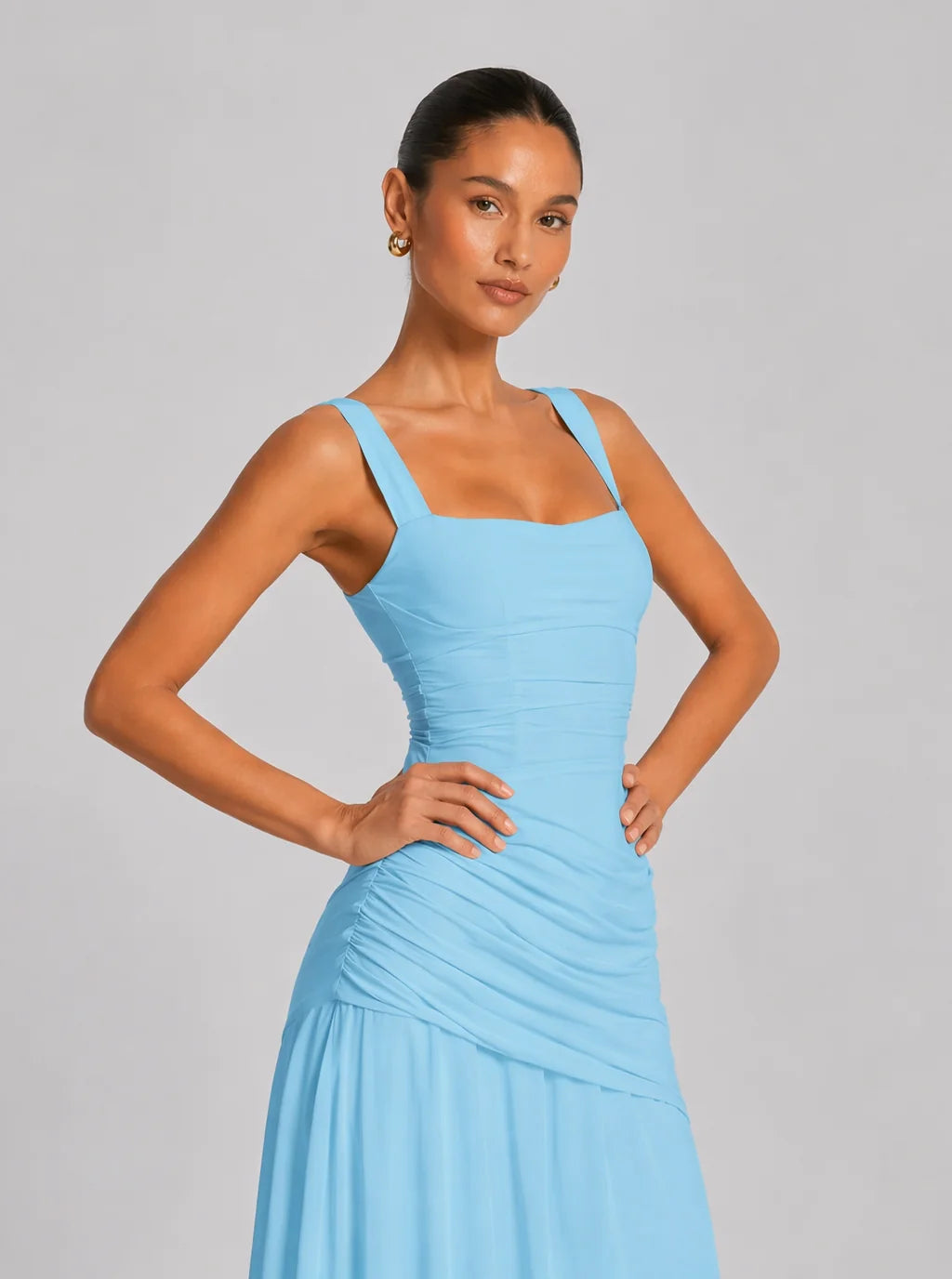 Lyla Side Ruched Maxi Dress